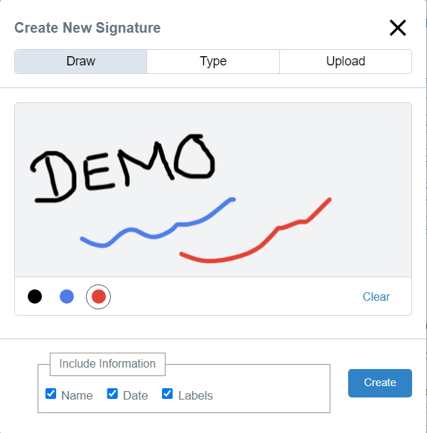 drawing the signature