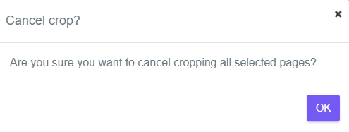 cancel cropping