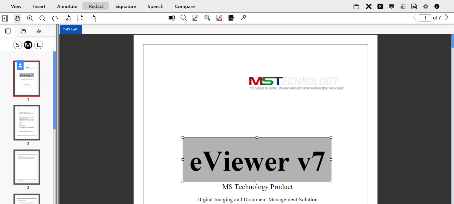 redact area example