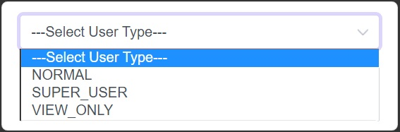 select user type