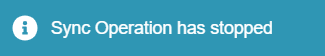 sync operation has stopped pop-up