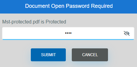 Password Protected PDF Files