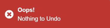 Undo alert