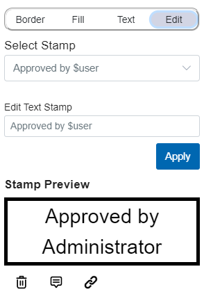 choose another text stamp from the stamp list