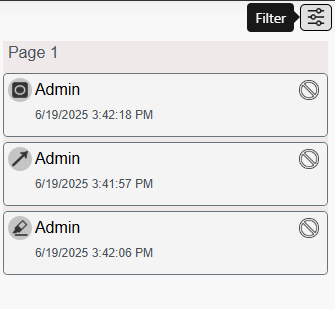 Filter button