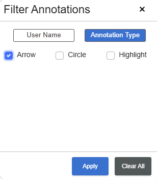 Filter by Annotation Type