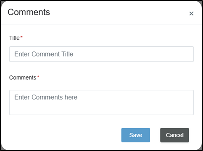 comments dialog box