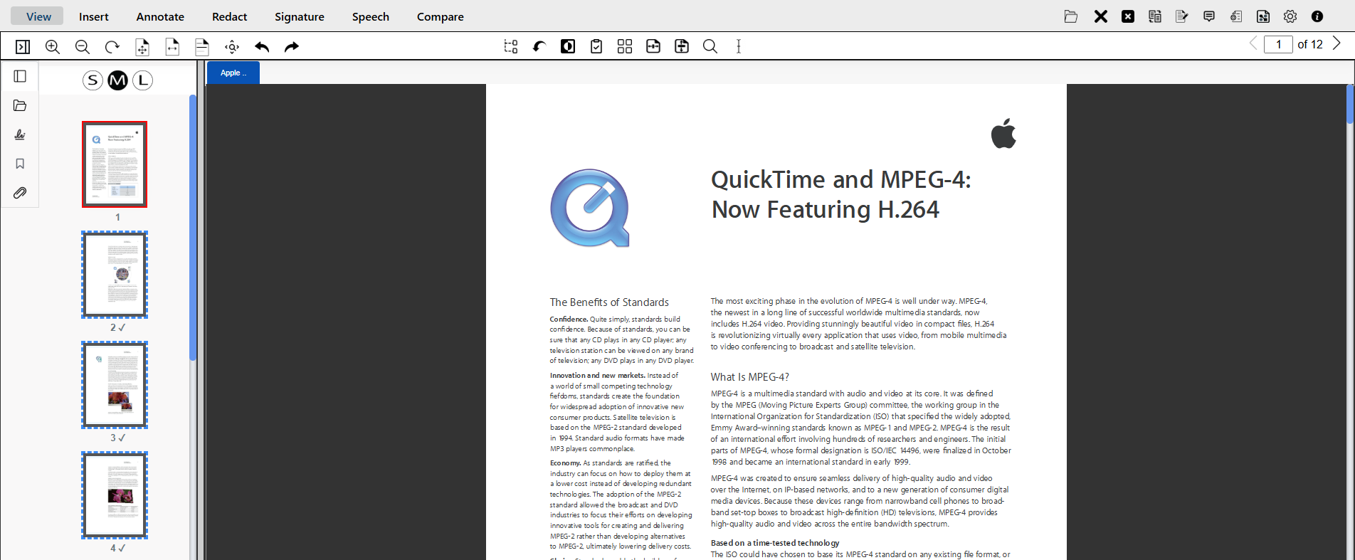 multiple page selection in thumbnail