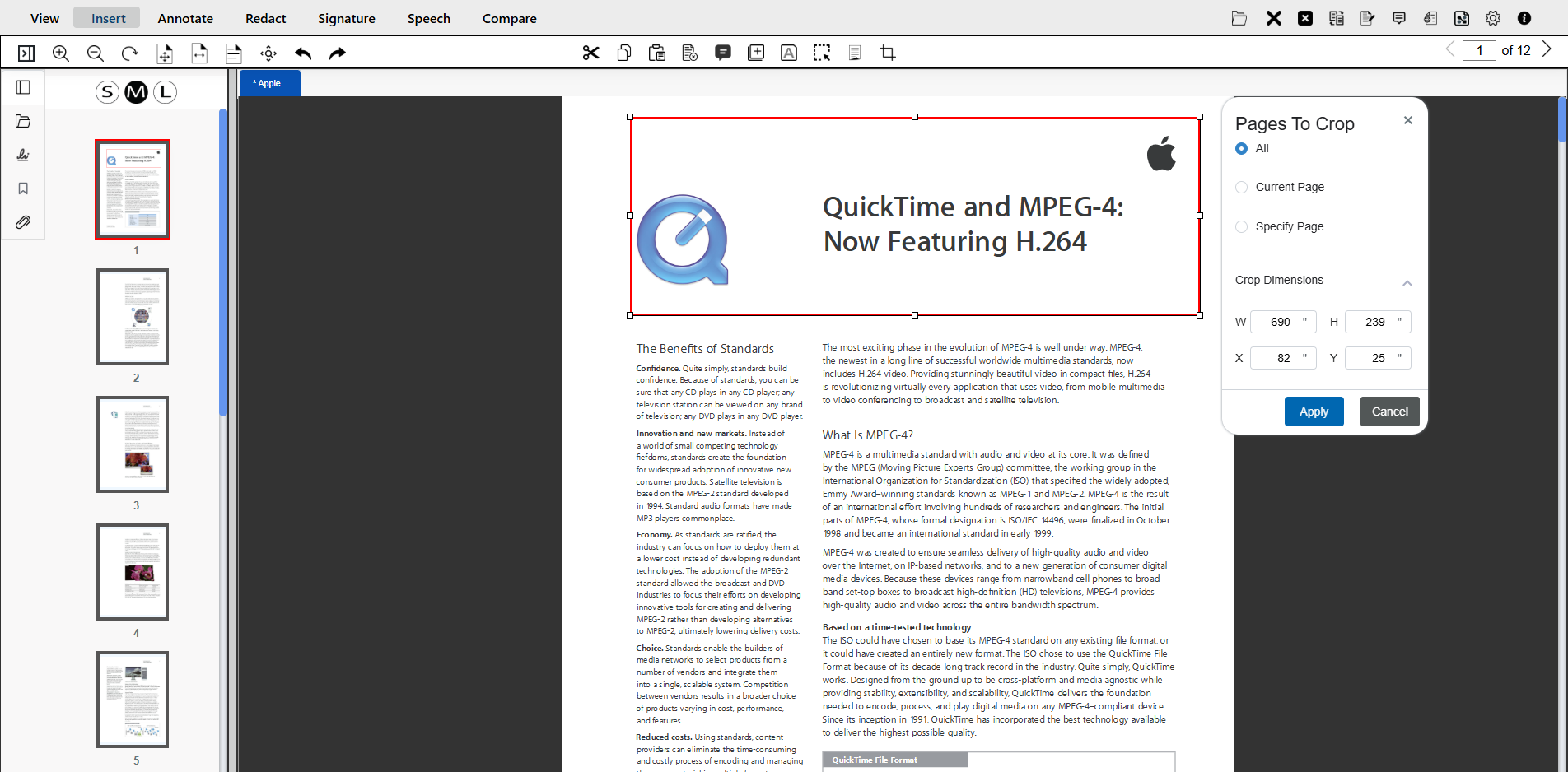 selected area will be outlined